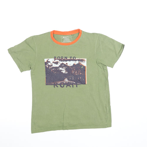 Waintain Boys Green Organic Cotton Born to Roam T-Shirt 11-12 Years