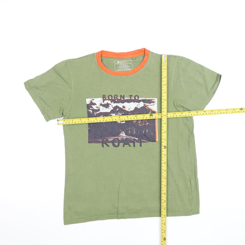 Waintain Boys Green Organic Cotton Born to Roam T-Shirt 11-12 Years