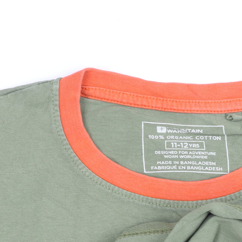 Waintain Boys Green Organic Cotton Born to Roam T-Shirt 11-12 Years