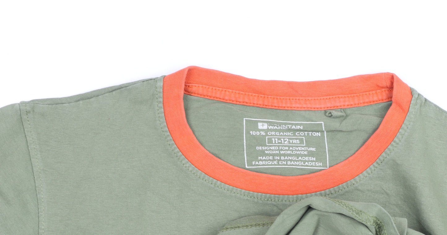 Waintain Boys Green Organic Cotton Born to Roam T-Shirt 11-12 Years