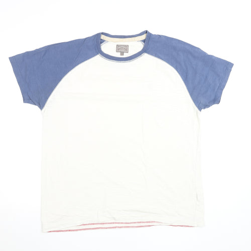 FatFace Men's Multicoloured L Crew Neck Colourblock Cotton T-Shirt