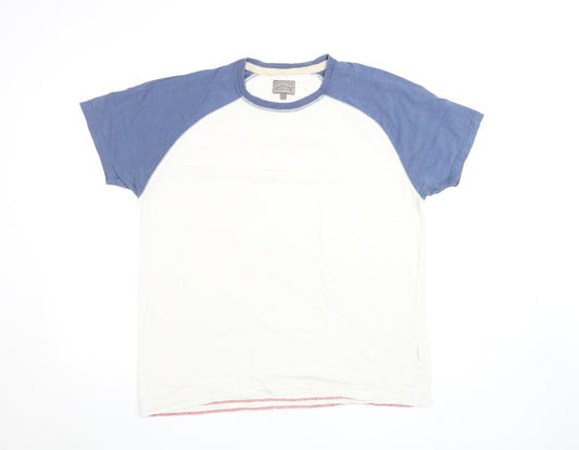 FatFace Men's Multicoloured L Crew Neck Colourblock Cotton T-Shirt