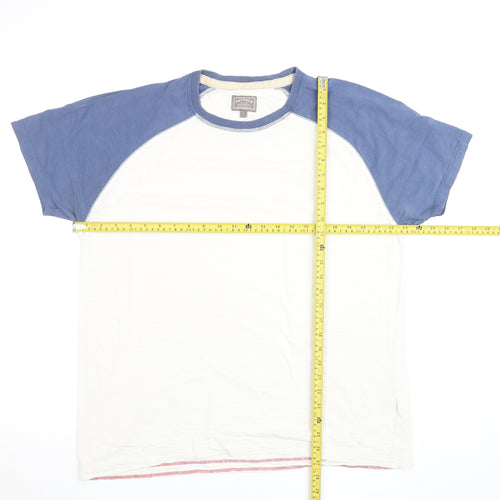 FatFace Men's Multicoloured L Crew Neck Colourblock Cotton T-Shirt