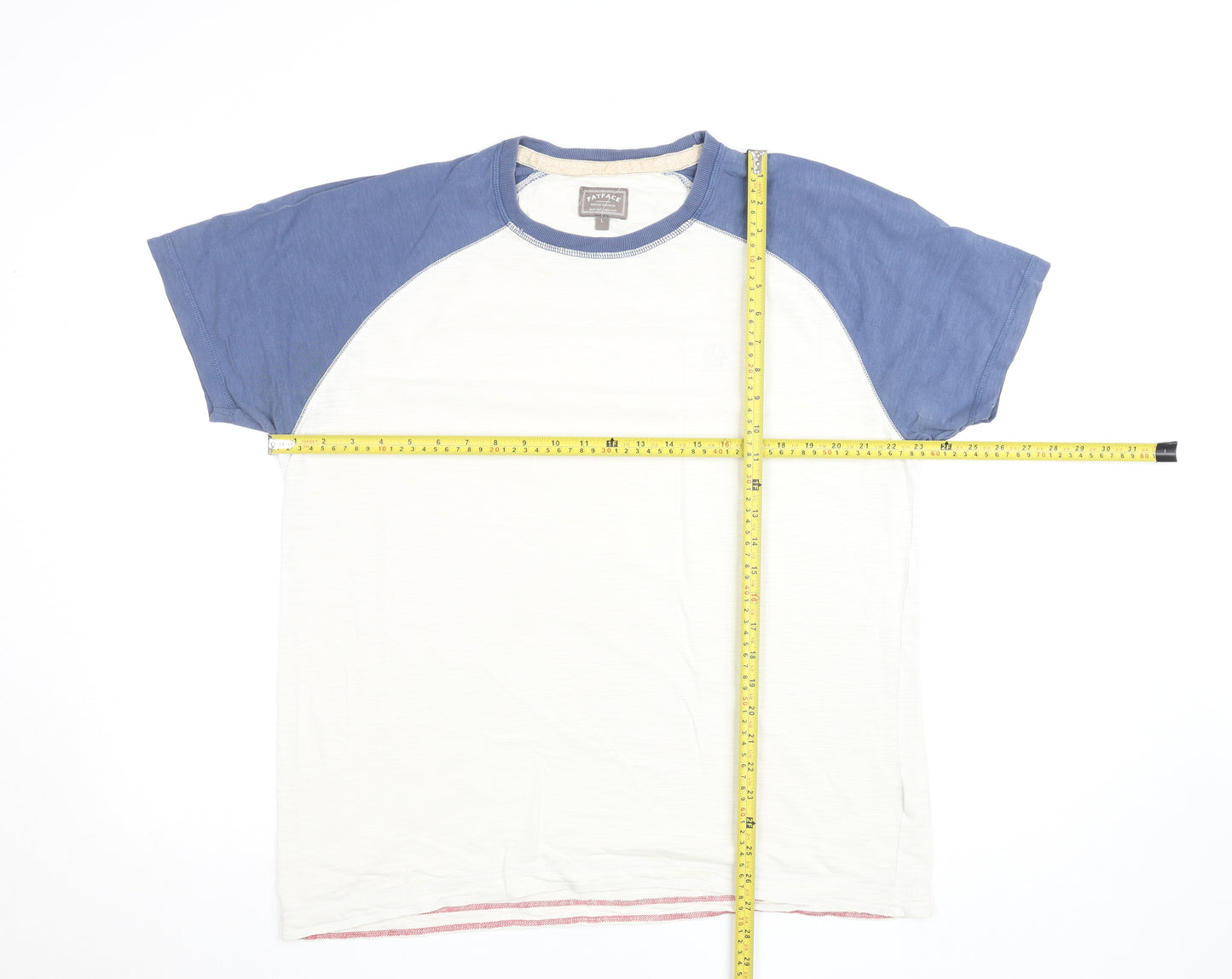 FatFace Men's Multicoloured L Crew Neck Colourblock Cotton T-Shirt