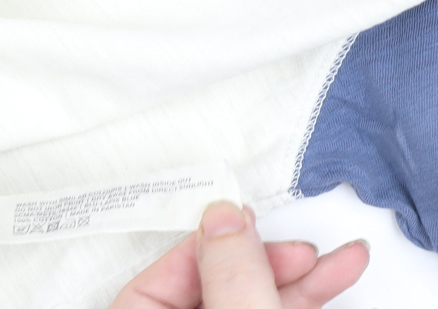 FatFace Men's Multicoloured L Crew Neck Colourblock Cotton T-Shirt