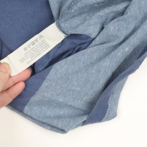 FatFace Men's Blue Striped Crew Neck Cotton T-Shirt Size M