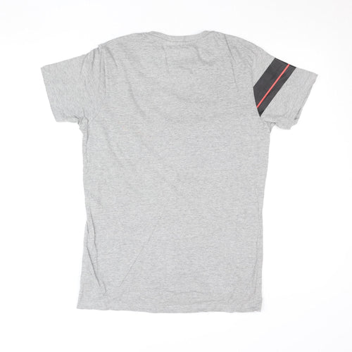 Cerruti 1881 Men’s Grey Logo Crew Neck Cotton T-Shirt Size S