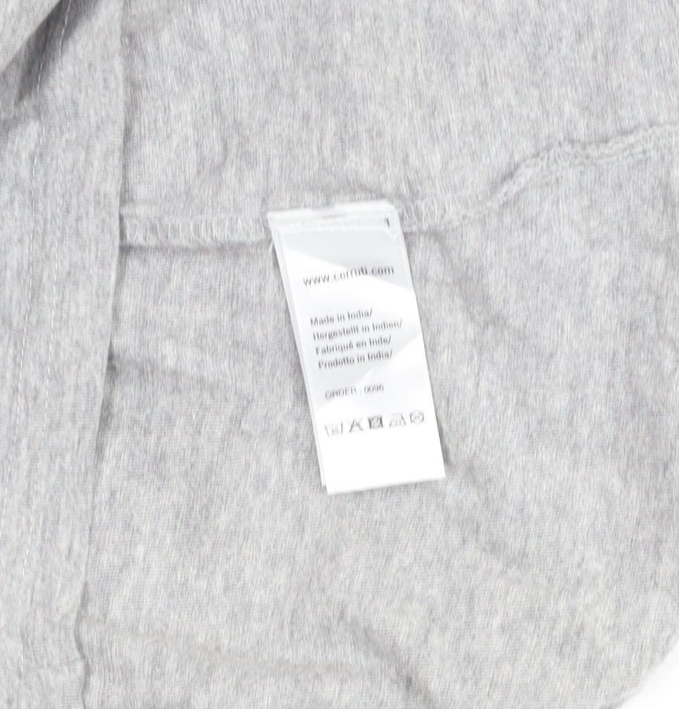 Cerruti 1881 Men’s Grey Logo Crew Neck Cotton T-Shirt Size S