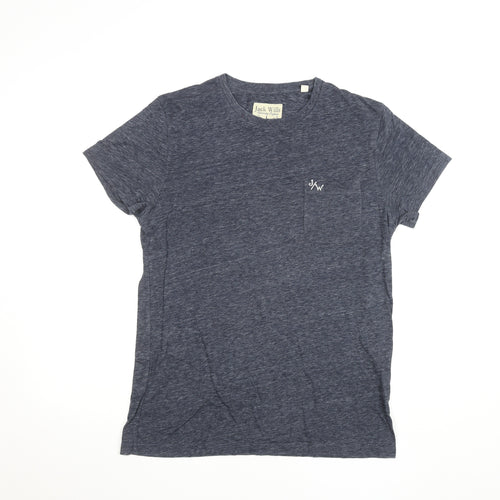 Jack Wills Mens Blue Cotton Crew Neck Short Sleeve T-Shirt M
