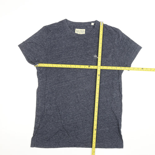 Jack Wills Mens Blue Cotton Crew Neck Short Sleeve T-Shirt M