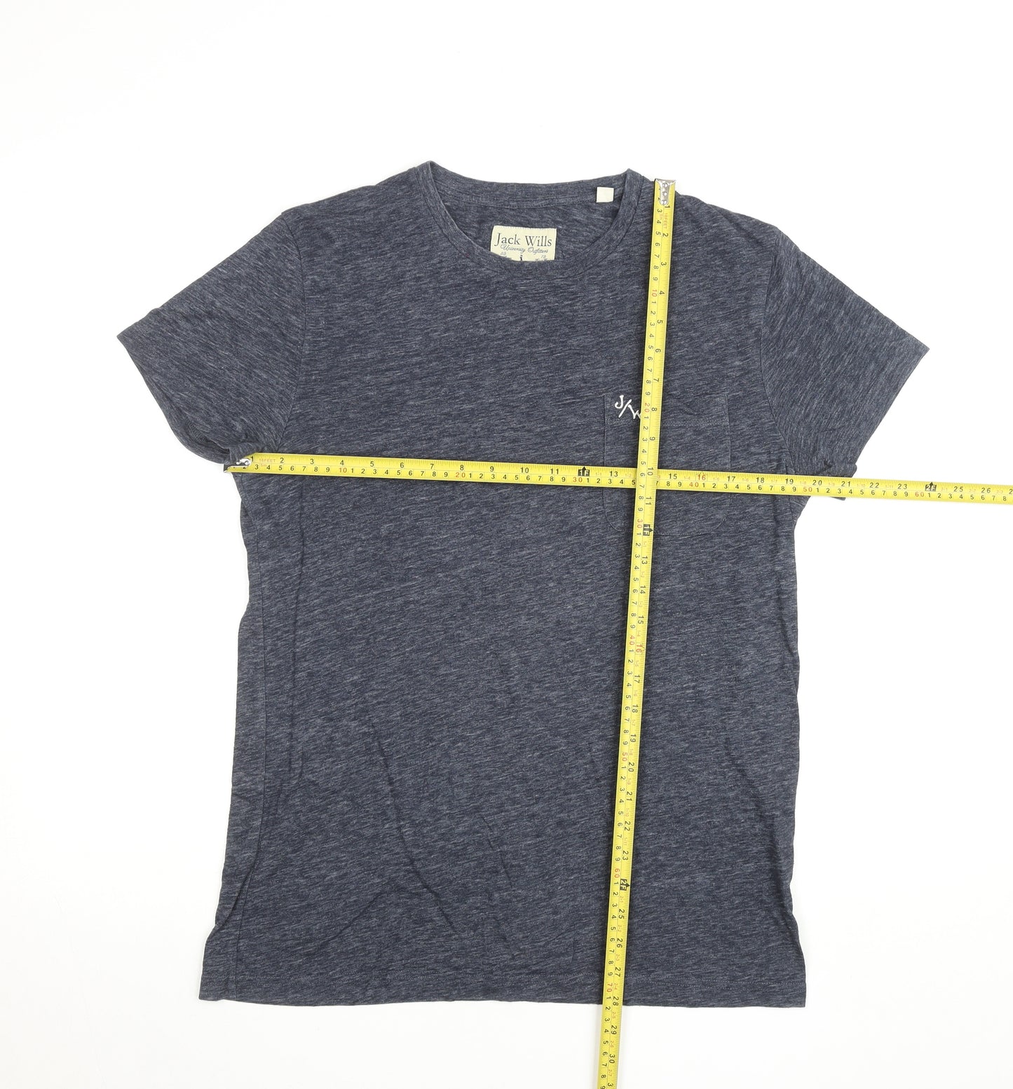 Jack Wills Mens Blue Cotton Crew Neck Short Sleeve T-Shirt M