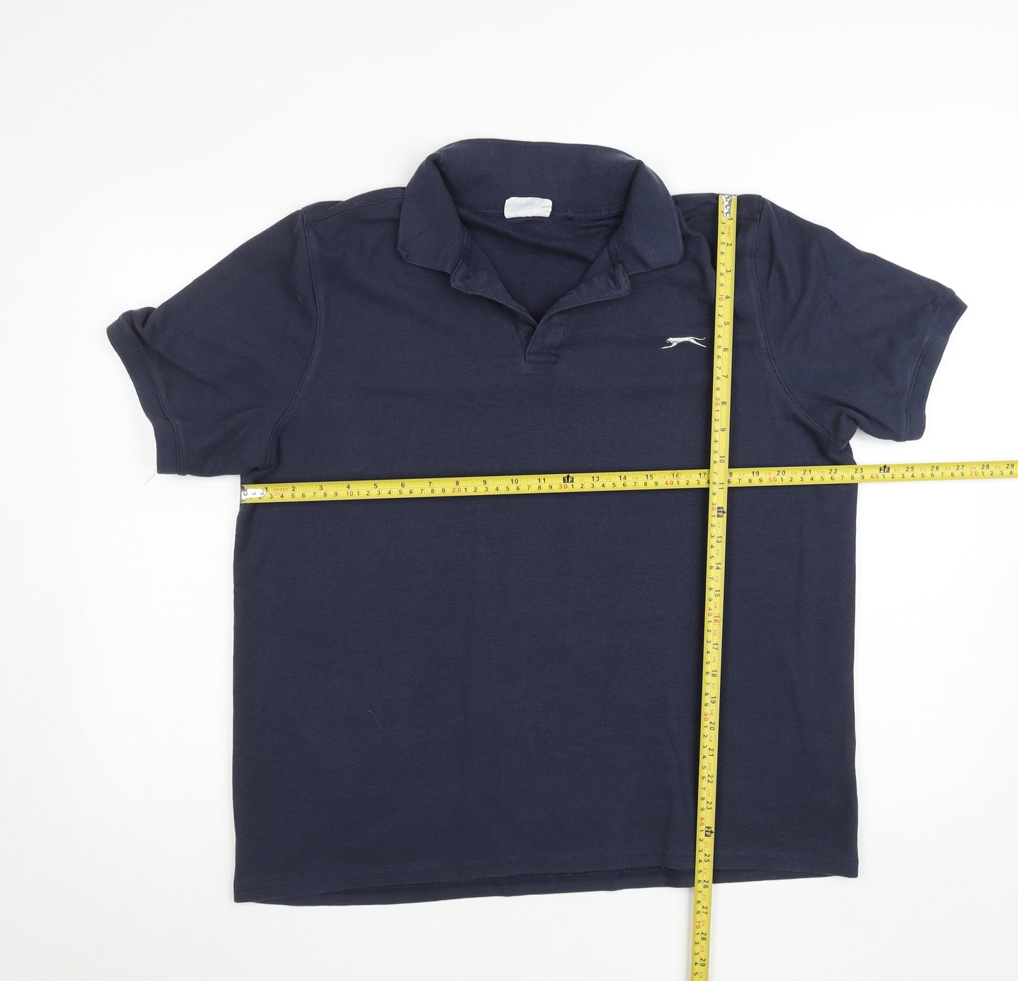 Slazenger Men's Blue 2XL Cotton Polo Shirt Regular Fit