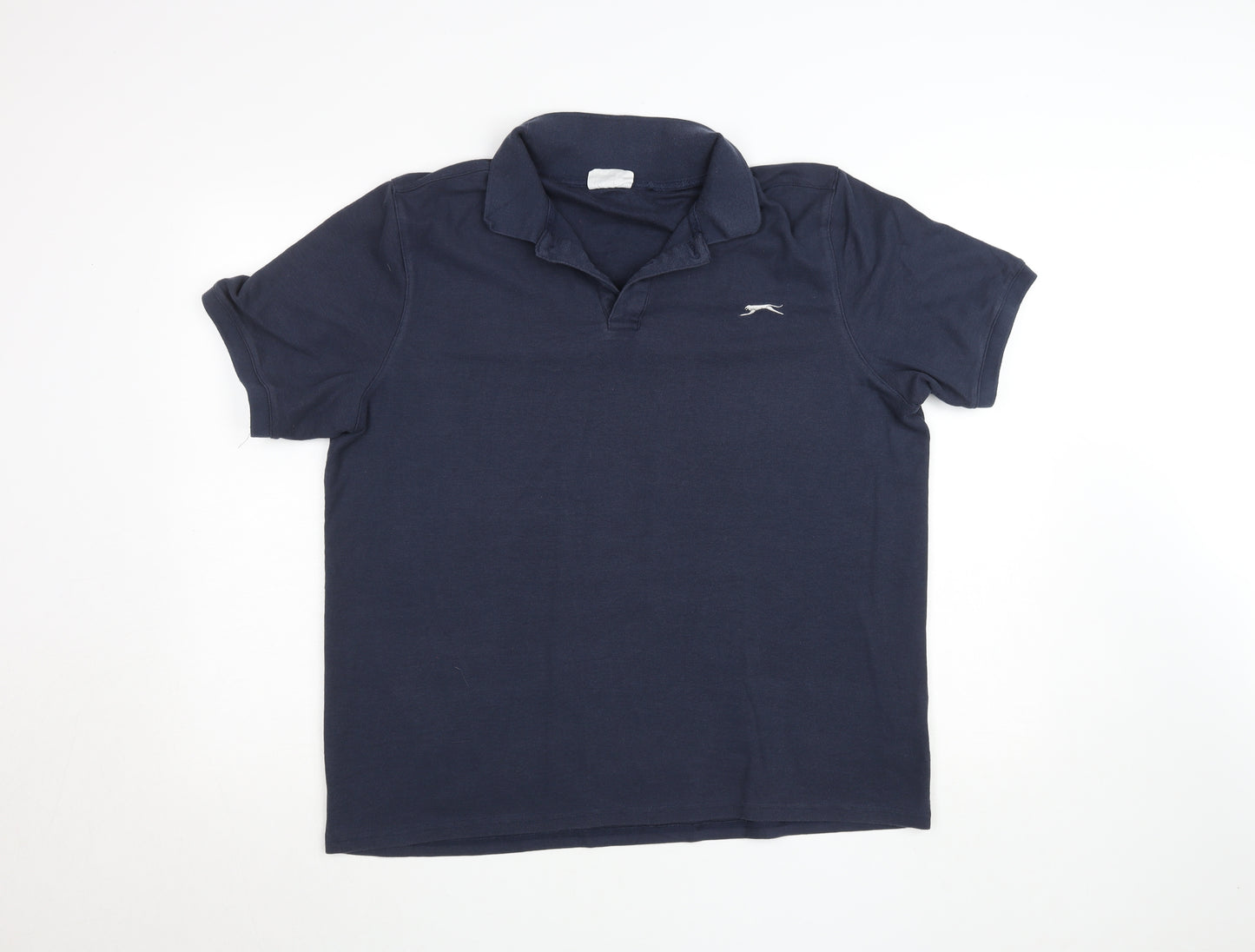 Slazenger Men's Blue 2XL Cotton Polo Shirt Regular Fit