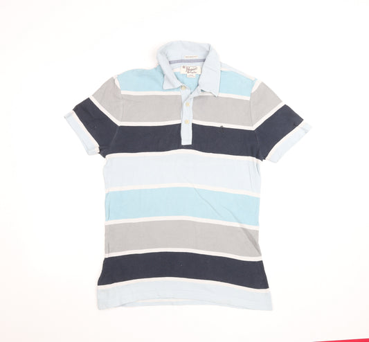 Penguin by Munsingwear Men's Blue Slim Fit Striped Polo Shirt Size S