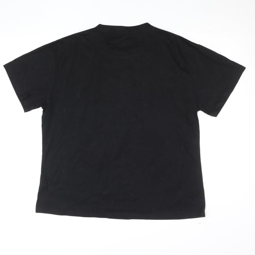 Romwe Womens Black Anime Graphic T-Shirt Size 10 Polyester Blend