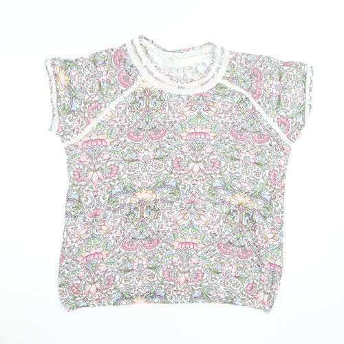 Next x Morris & Co Women's Multicoloured Floral Cotton T-Shirt Size 18