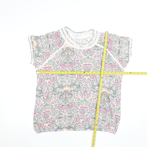 Next x Morris & Co Women's Multicoloured Floral Cotton T-Shirt Size 18