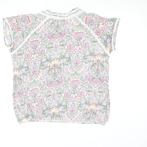 Next x Morris & Co Women's Multicoloured Floral Cotton T-Shirt Size 18
