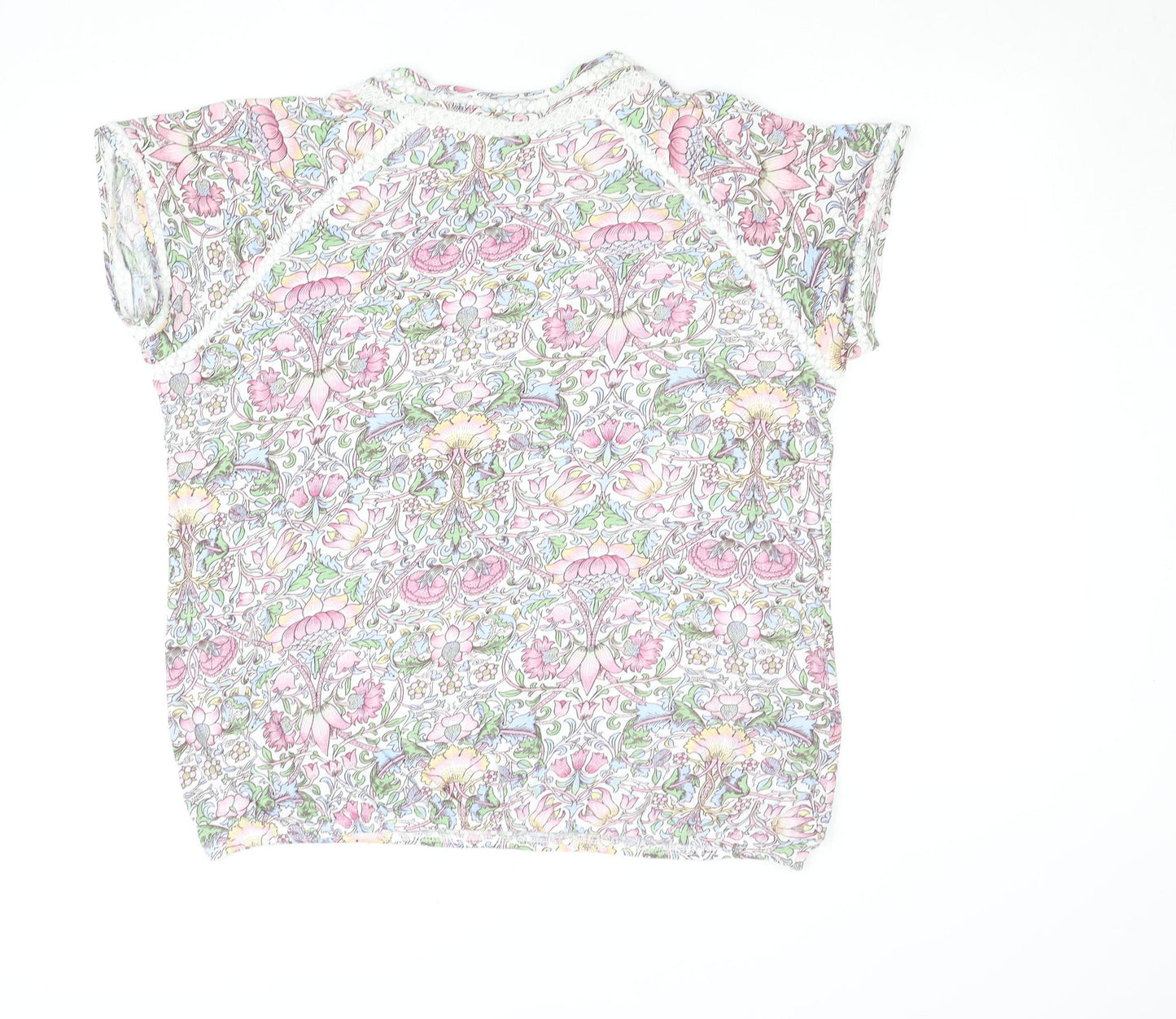 Next x Morris & Co Women's Multicoloured Floral Cotton T-Shirt Size 18