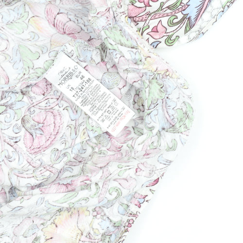 Next x Morris & Co Women's Multicoloured Floral Cotton T-Shirt Size 18