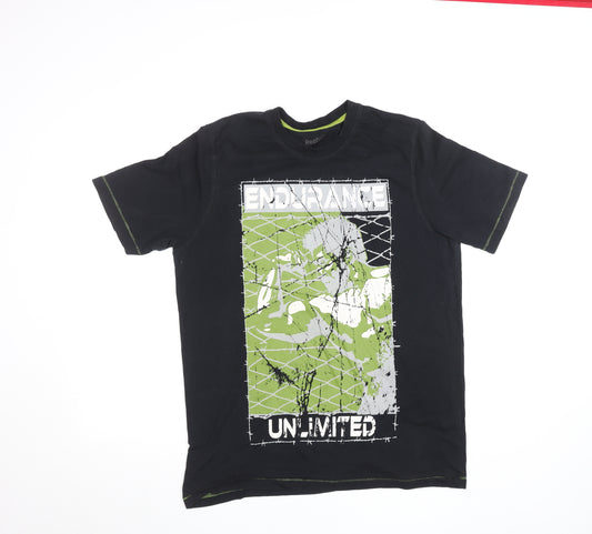 Reebok Men's Black Graphic Endurance T-Shirt XXL Classic Fit