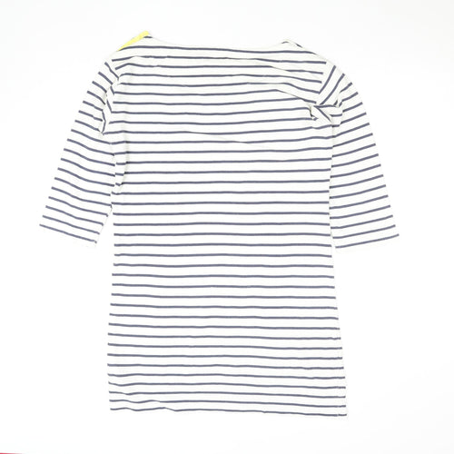 Fred Perry Women's White Striped Shift Dress Size 6