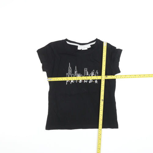 Friends Girls Black 9-10 Years Graphic Print T-Shirt