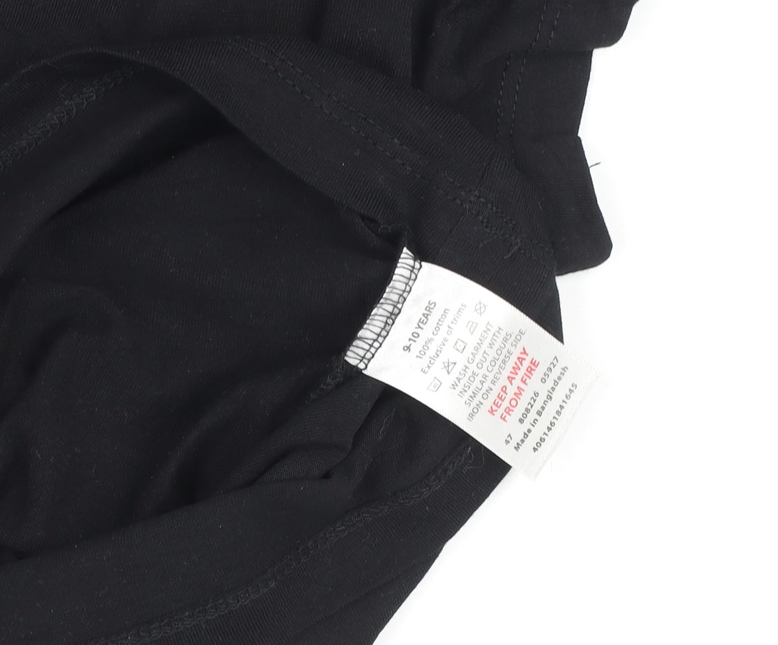 Friends Girls Black 9-10 Years Graphic Print T-Shirt