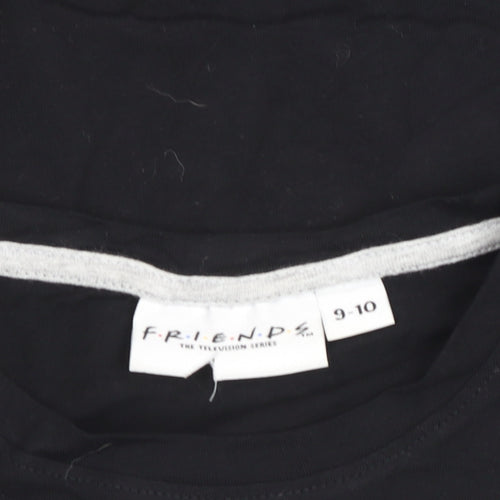 Friends Girls Black 9-10 Years Graphic Print T-Shirt