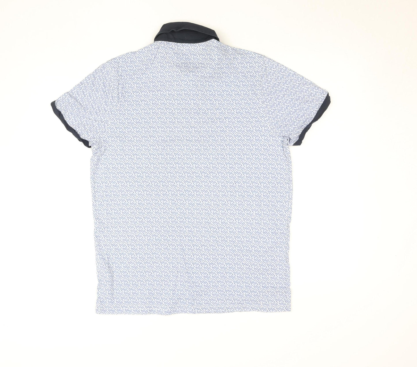 Jiggler Lord Berlue Men's Blue Geometric Polo Shirt Size M