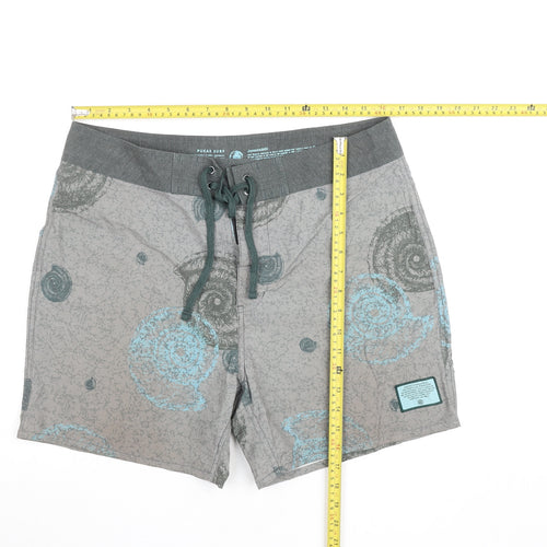 Pukas Surf Men’s Grey 32 Athletic Drawstring Quick Dry Shorts