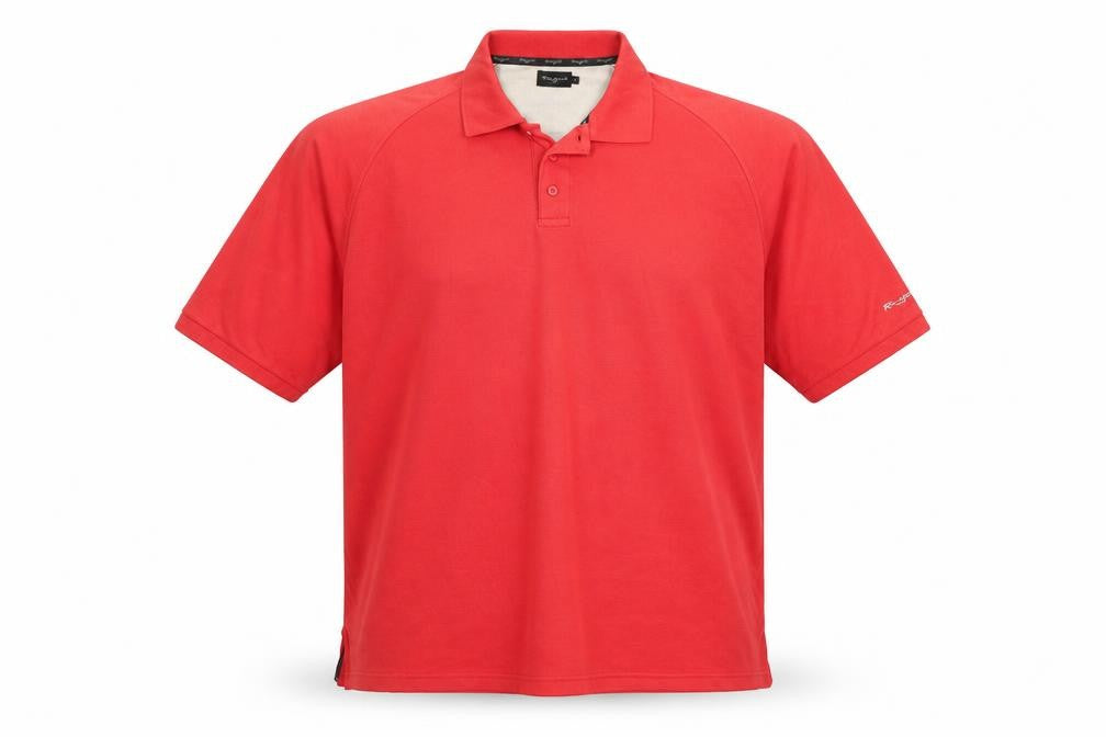 Resgue Men's Red XL Short Sleeve Cotton Blend Polo Shirt