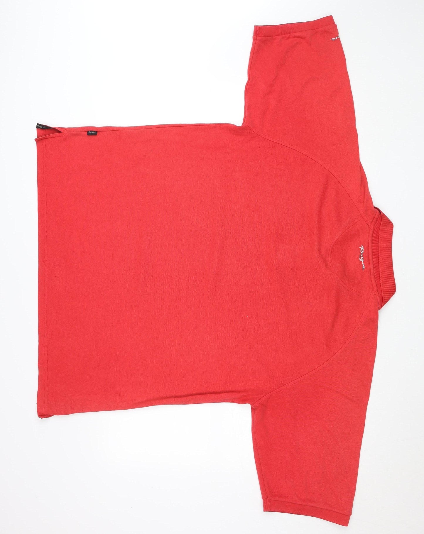 Resgue Men's Red XL Short Sleeve Cotton Blend Polo Shirt