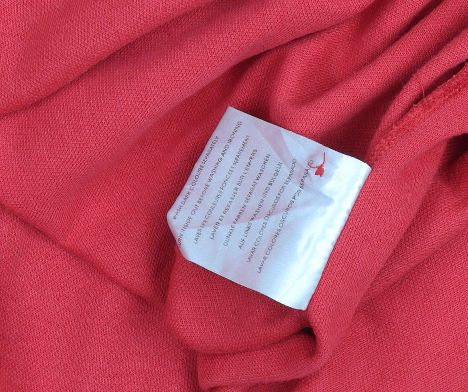 Resgue Men's Red XL Short Sleeve Cotton Blend Polo Shirt