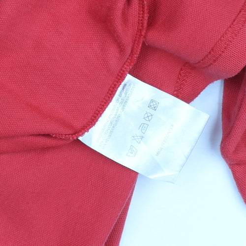 Resgue Men's Red XL Short Sleeve Cotton Blend Polo Shirt