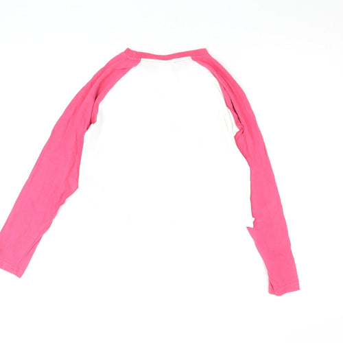 Girls Friends Pink & White Long Sleeve Graphic T-Shirt 10-11 Years