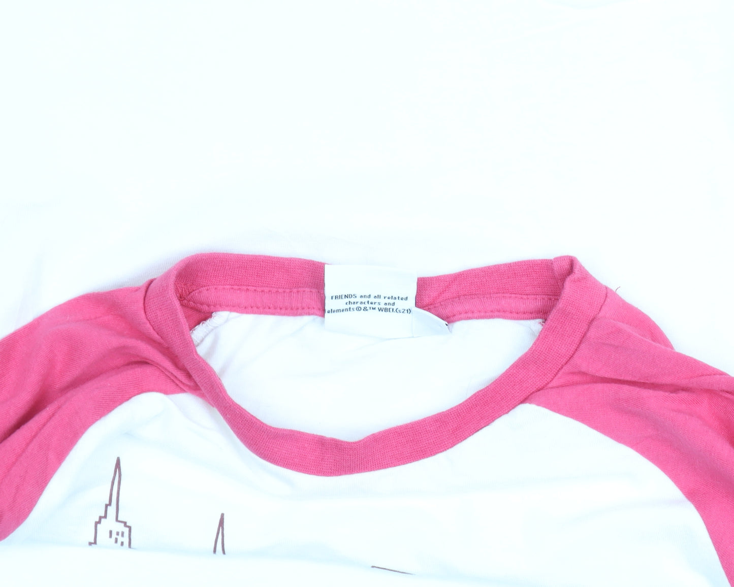 Girls Friends Pink & White Long Sleeve Graphic T-Shirt 10-11 Years