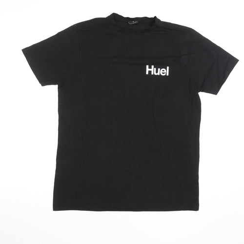 Huel Men's Black Cotton Short Sleeve Crew Neck T-Shirt Size S