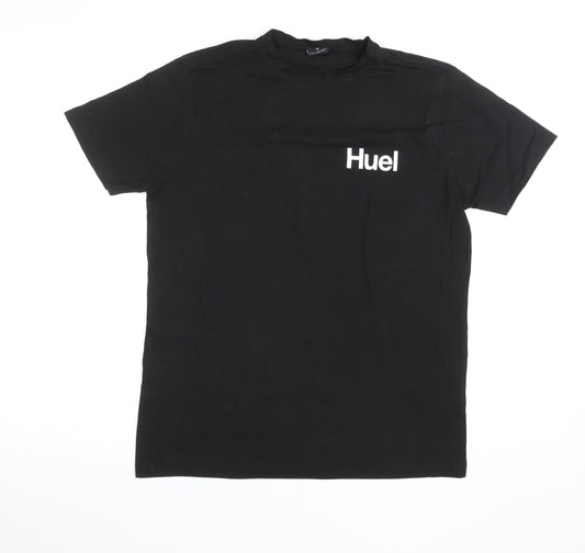 Huel Men's Black Cotton Short Sleeve Crew Neck T-Shirt Size S