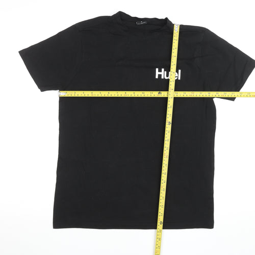 Huel Men's Black Cotton Short Sleeve Crew Neck T-Shirt Size S
