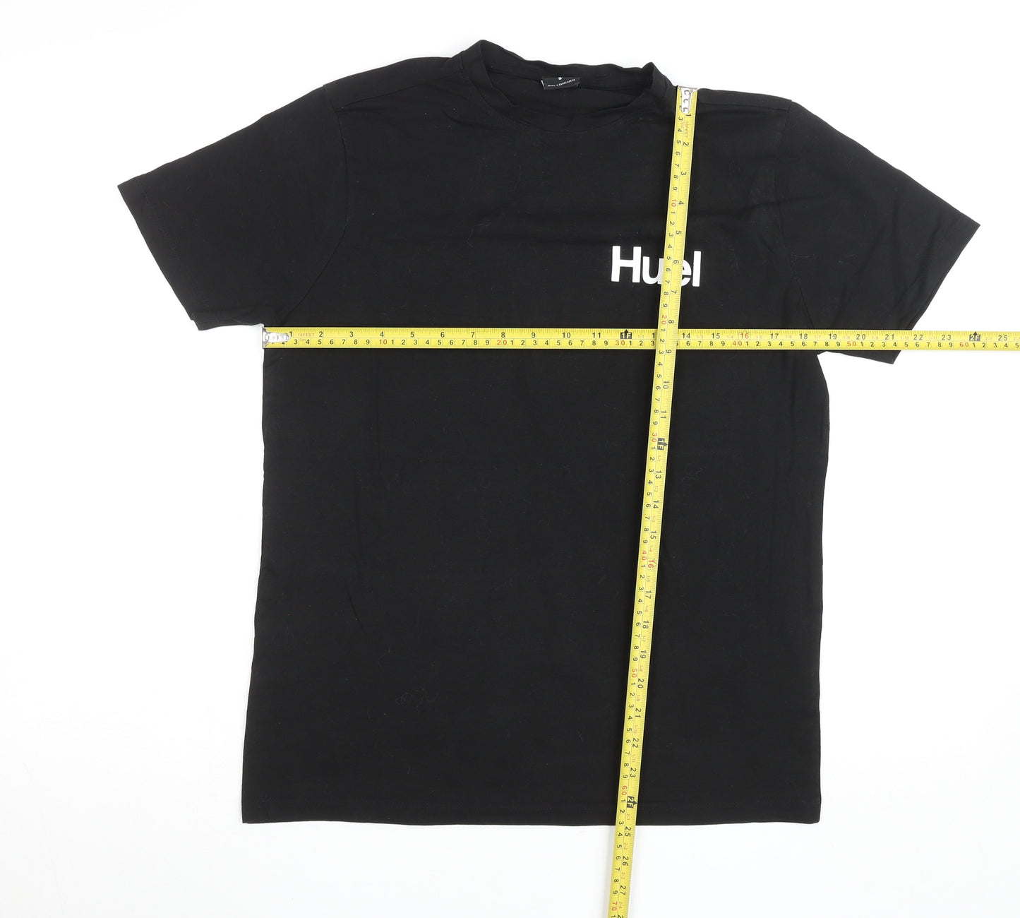 Huel Men's Black Cotton Short Sleeve Crew Neck T-Shirt Size S