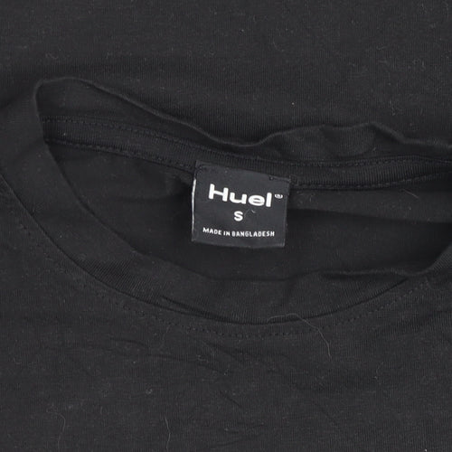 Huel Men's Black Cotton Short Sleeve Crew Neck T-Shirt Size S