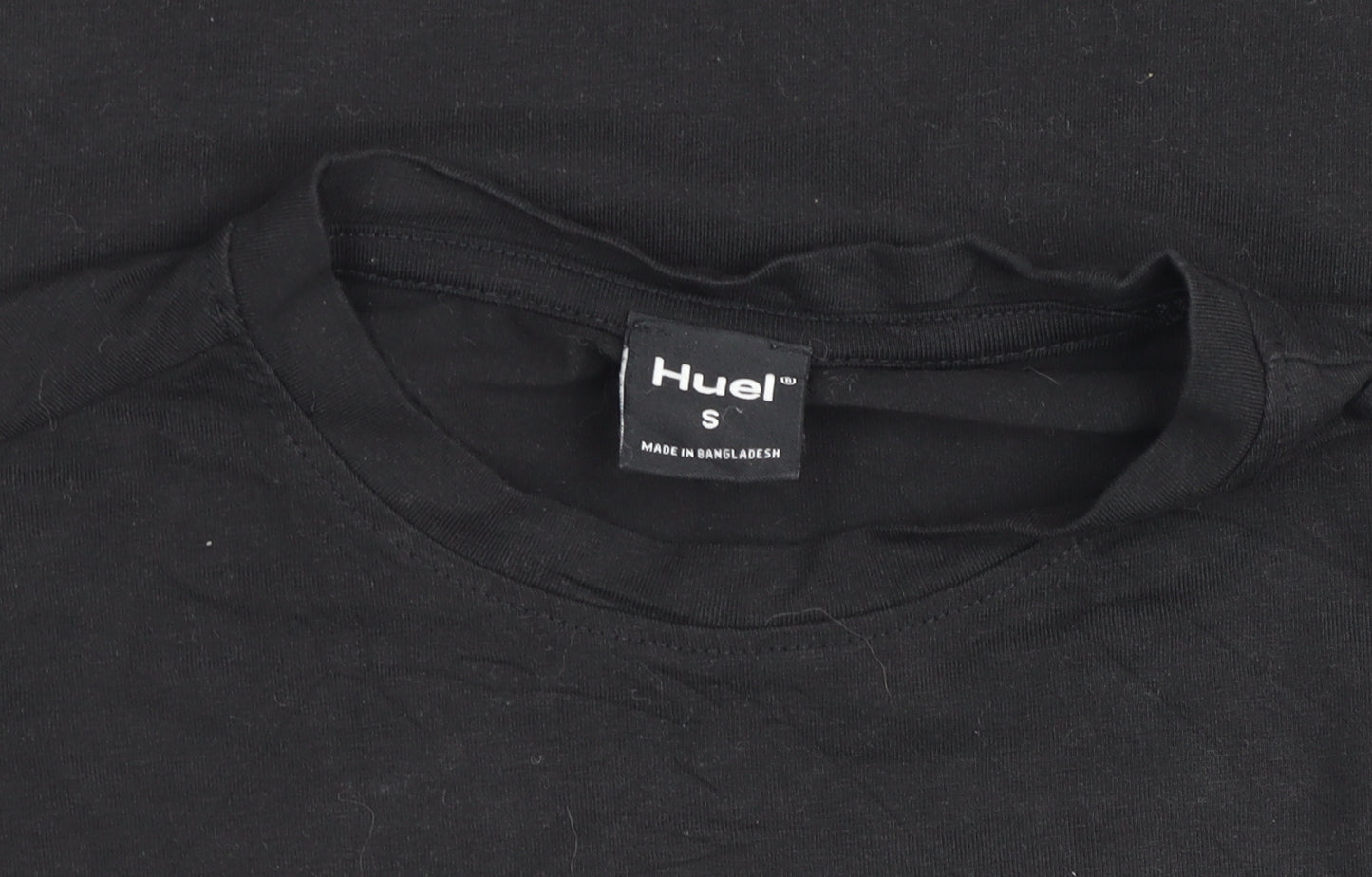 Huel Men's Black Cotton Short Sleeve Crew Neck T-Shirt Size S