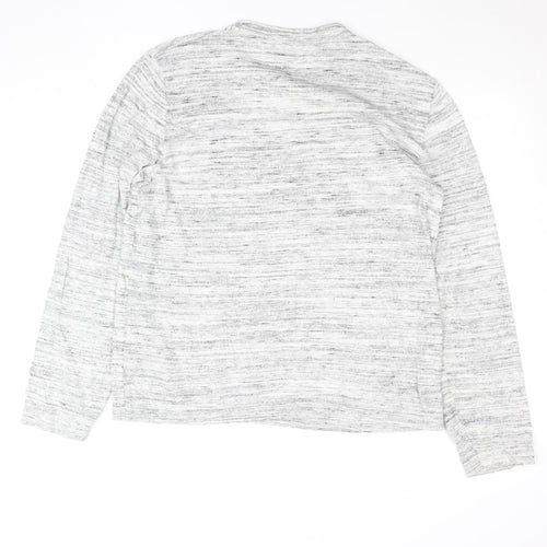 GAP Women’s Grey Long Sleeve Crew Neck Jersey Top Size M