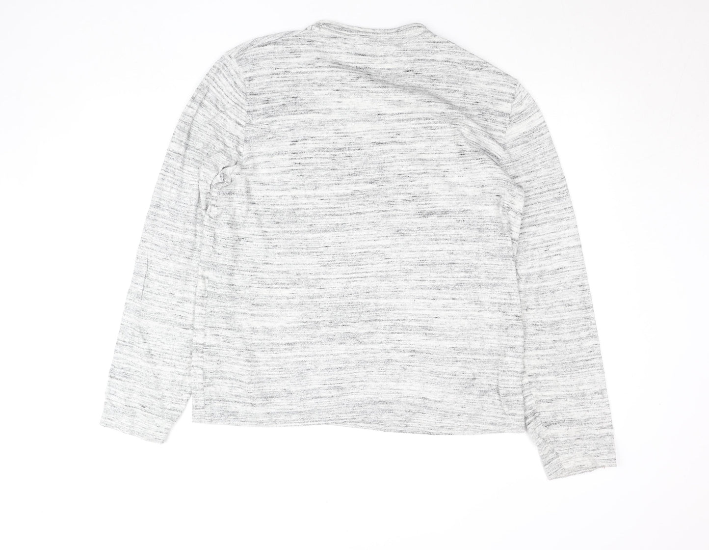 GAP Women’s Grey Long Sleeve Crew Neck Jersey Top Size M