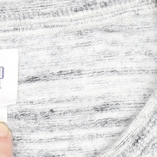 GAP Women’s Grey Long Sleeve Crew Neck Jersey Top Size M