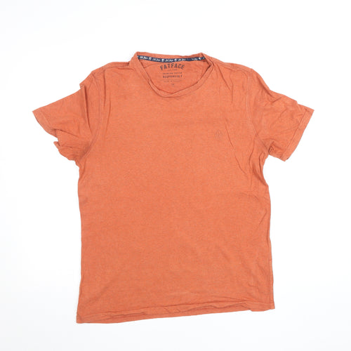 FatFace Womens Orange Cotton Short Sleeve Basic T-Shirt M