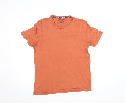 FatFace Womens Orange Cotton Short Sleeve Basic T-Shirt M