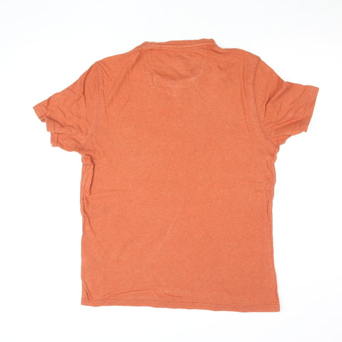 FatFace Womens Orange Cotton Short Sleeve Basic T-Shirt M
