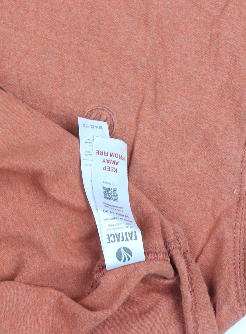 FatFace Womens Orange Cotton Short Sleeve Basic T-Shirt M